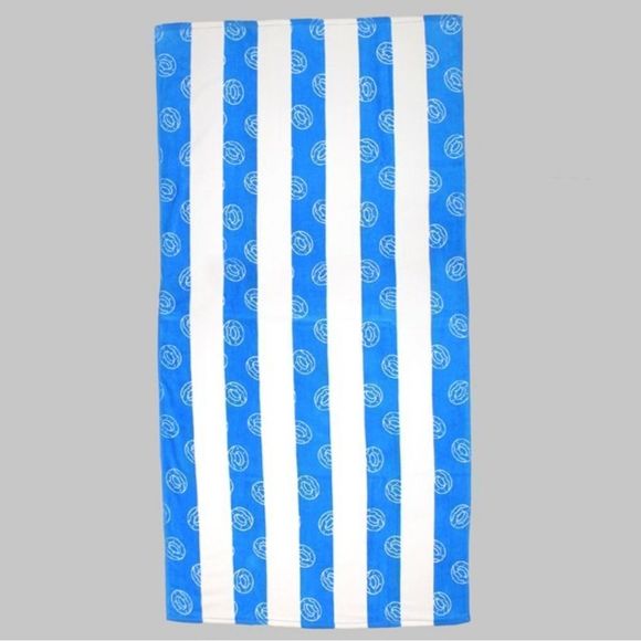 NEW Odd Future Striped Multi-Donut Beach‎ Towel Blue & White - Picture 1 of 3